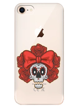 Силиконовый чехол iSwag для iPhone 8 Готический череп (M2845)