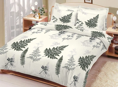 Комплект постельного белья "Папоротник"" CottonTwill 1-спальный 150х220 см Турецкий Ранфорс (ДР054-2)