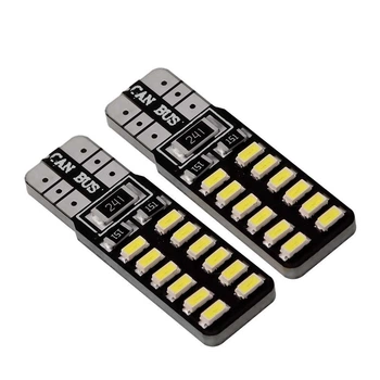 Светодиодная лампа Т10 W5W 24SMD 3014 с обманкой Autoexpect 12V Белая (10241)