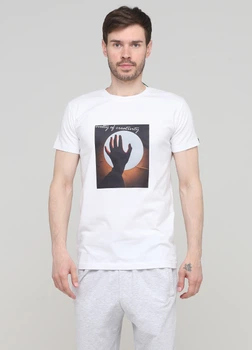 Футболка "Only Man" (95-TSH-3-02-white/handmoon-2XL)
