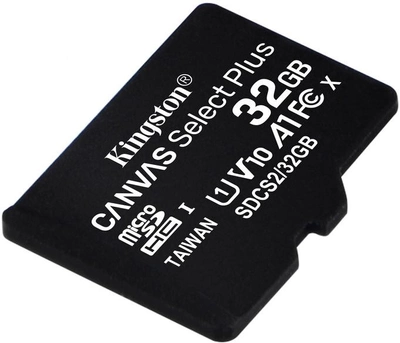 Карта памяти Kingston microSDHC 32GB Canvas Select Plus Class 10 UHS-I U1 V10 A1 (SDCS2/32GBSP)