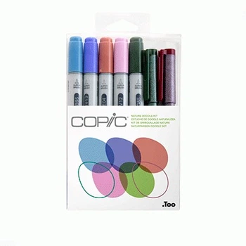 Набор маркеров Copic Ciao Set "Doodle Kit Nature", 5+2 шт (22075672)