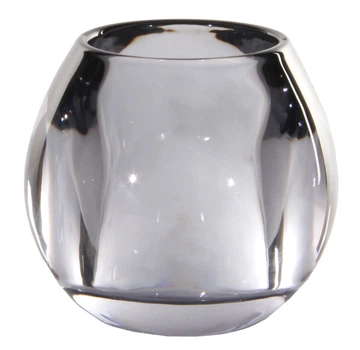 Подсвечник стеклянный Shishi "Стеклянный шар" d 9 см h 7,5 см серый
