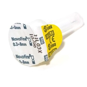 Голки інсулінові для шприц-ручок Новофайн 8 мм - Novofine 30G, Поштучно (фасування по 25 шт.)