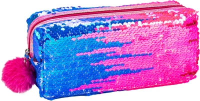 Пенал Cool For School с пайетками и помпоном 1 отделение розовый (CF87053)