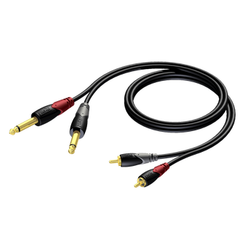 Коммутационный кабель 2хJack 6.3 — 2хRCA 3 м Procab CLA631/3