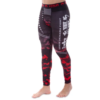 Штаны мужские компрессионные тайтсы мужские Venum Okinawa Heroe 9604 размер XL (48-50) Black-Red