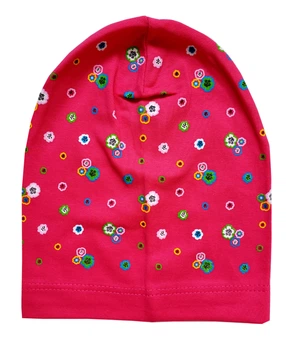 Демисезонная трикотажная шапка FLOWERS BE SNAZZY CDL-121118-Coral коралловый 50-56 см (CDL-121118-Coral-50-56)