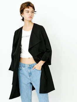 Тренч Only 117336520 L (71535L) Черный