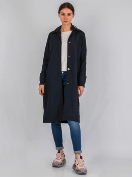 Синій плащ із поясом та кишенями BEBE PLUS 22398 L (36041L) Чорний