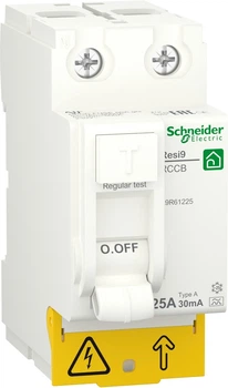Диференційний вимикач (ПЗВ) Schneider Electric RESI9 25 A, 30 мА, 2P, тип А (R9R61225)