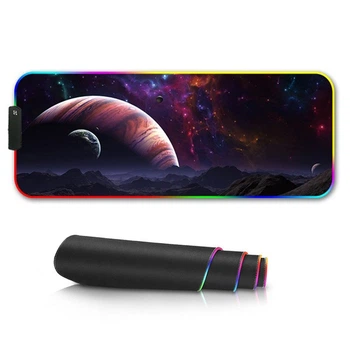 Игровой коврик для мыши с подсветкой большой 80х30 см LED PAD SPACE XL (MP-25183)