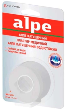 Пластир Alpe котушковий водостійкий 2.5 см x 4.5 м №1 (000000212)