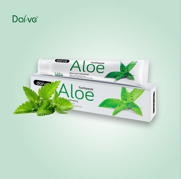 Отбеливающая Натуральная зубная паста с Алоэ Dai’Ve 120 гр Aloe Vera Антибактериальная