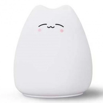 Ночной светильник LED силиконовый детский Котик UTM Little Cat Silicone Led Light Multicolors Design Белый (730669kmt)