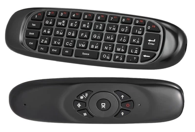 Аэро мышь пульт с клавиатурой Air Mouse Smart TV C120 Гироскоп Черный (4710lmn/yop)