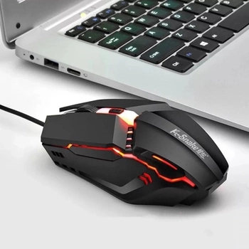 Компьютерная мышка проводная игровая K-Snake M11 с подсветкой