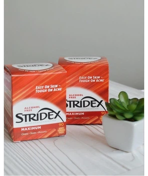 Саліцилові диски проти акне Stridex Single-Step Acne Control Maximum Alcohol Free 55шт