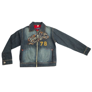 Куртка джинс для мальчика Hawk Kids 1483 134 см Синий