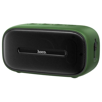 Портативная акустическая система HOCO Cool Sound sports wireless speaker BS43 |IPX7, TWS, FM/BT/AUX/USB/TF, 6Hours| Green