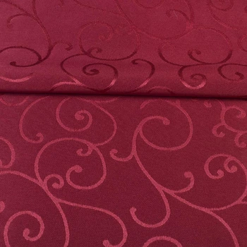 Жаккард скатертный завитки бордовый, ш.320 (33114.003)