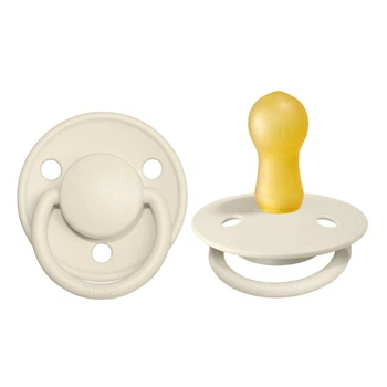 Пустушка для новонароджених BIBS De Lux Latex Ivory 0-6 міс. розмір 1