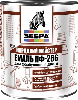 Эмаль Zebra ПФ-266 2.8 кг серия «Народный МАСТЕР» Золотистое пламя (4823048016590)