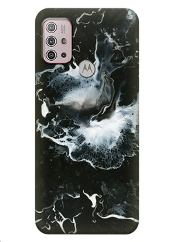 Силиконовый чехол ПринтОК для Motorola G10 - Всплеск мрамора