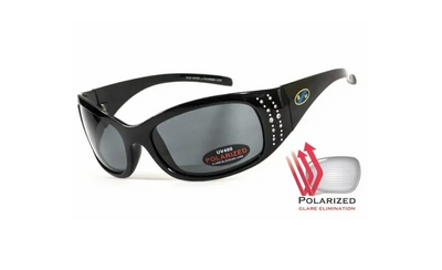 Темные очки с поляризацией BluWater Biscayene polarized (gray) (black frame) (4БИСК-Ч20П)