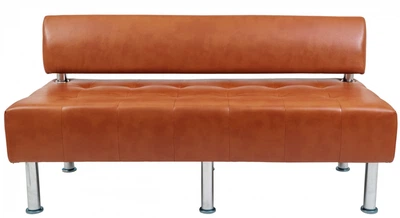 Диван Richman Офис Двойка 1550 x 680 x 750H см Со спинкой Титан Cognac Коричневый