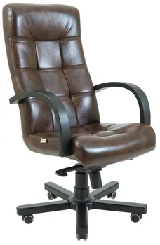 Офисное Кресло Руководителя Вирджиния Титан Dark Brown Wood М1 Tilt Коричневое