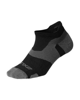 Термо-компрессионные спортивные короткие носки 2XU, Vectr Merino Light Cushion, M (38-42), черный/титановый