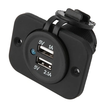 Накладная панель юсб зарядка от 12-24v USB 2.1+1А на рамке