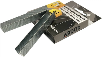 Скобы для степлера Ardor Tools 12 х 0.7 х 11.3 мм 1000 шт (4823048027916)