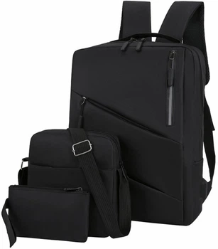 Набор рюкзак для ноутбука Voltronic 15.6", сумка, кошелек Black (YT-B15.6"N-B3)
