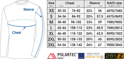 Лонгслив тактический мужской 281z Polartec Delta Graphite XS