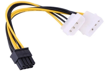 Кабель питания для видеокарт ATX 8pin - 2 х Molex 18 см (S0113)