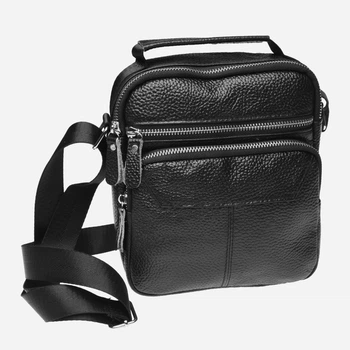 Сумка кросс-боди мужская кожаная Laras K103657 Черная (ROZ6206113708)