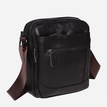 Сумка-портфель мужская кожаная Laras K10223-brown Коричневая (ROZ6400008841)
