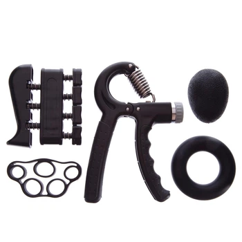 Набір кистьових еспандерів Hand Grip Kit 5 шт для пальців, зап'ястя з регульованим навантаженням чорний (FI-2527)