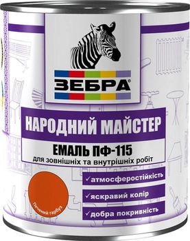 Эмаль Zebra ПФ-115 2.8 кг серия Народный Мастер Бриллиантовый зеленый (4823048015883)