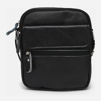 Сумка крос-боді чоловіча шкіряна Laras K101812-black Чорна (ROZ6400018217)