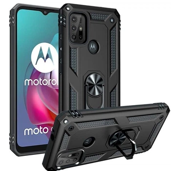 Протиударний чохол з підставкою Deexe Armor Case для Motorola Moto G10 / Moto G20 / Moto G30 - Black