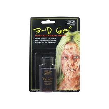 MEHRON 3-D Гель для спецэффектов Makeup 3-D Gel (0.5 oz), Blood Red - (цвет крови), 15 мл