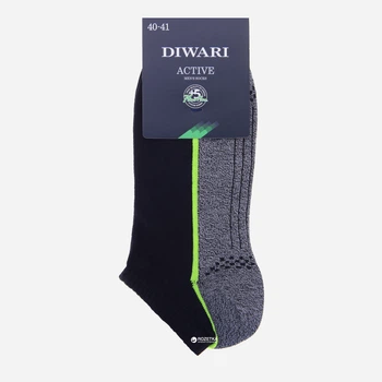 Носки Diwari Active короткие 15С-44СП 27 р 044 Черные с темно-серым (4810226089460)
