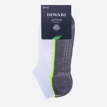 Шкарпетки Diwari Active короткі 15С-44СП 25 р 044 Білі з темно-сірим (4810226089422)