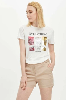 Футболка Defacto Everything is possible XL Белая (DeF Woman -3006-1)