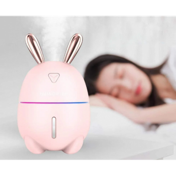 Увлажнитель воздуха Humidifier Rabbit Ночник аромадиффузор c LED подсветкой 200 мл Розовый