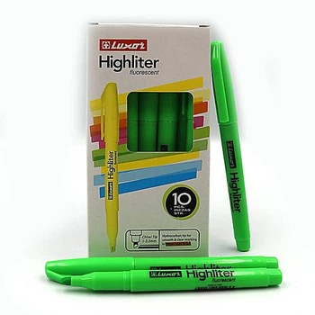 Текстовыделитель "Highliters" 1-3,5mm тонкий зеленый 10 шт. в упак Luxor (4142)