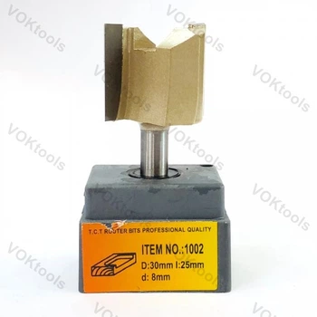 Фреза ГЛОБУС 1002 d8 D30 h25 пазова пряма